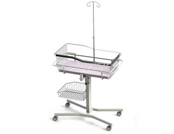 কেনা কার্বন স্টিল হাসপাতাল Bassinet 4 চাকা ইনফুশন মেরু ফ্রেম বাস্কেট 3 ইঞ্চি কাস্টমার ব্রেক অনলাইনে উৎপাদন