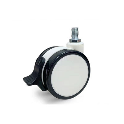 কেনা ব্রেক সেন্ট্রাল লকিং সহ PU TPR উপাদান M12X25MM মেডিকেল কাস্টার চাকা অনলাইনে উৎপাদন