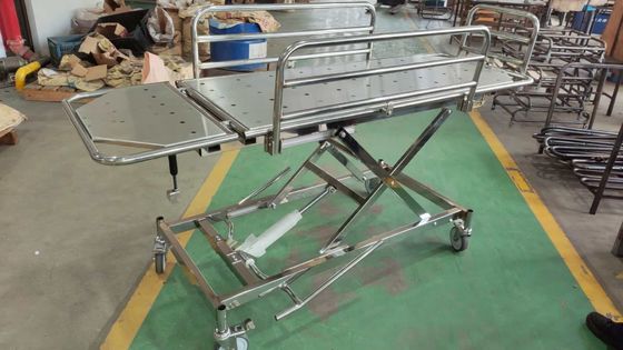 উচ্চ মানের স্টেইনলেস স্টীল জরুরী স্ট্রেচার ট্রলি স্টেইনলেস স্টীল গার্ডিল