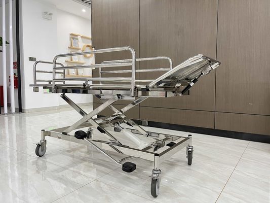 উচ্চ মানের স্টেইনলেস স্টীল জরুরী স্ট্রেচার ট্রলি স্টেইনলেস স্টীল গার্ডিল