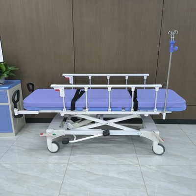 হাইড্রোলিক স্ট্রেচার Hhospital Equipment Medical Patient Trolley ভাঁজযোগ্য রক্ষাকবচ হুইলচেয়ার স্থানান্তর b