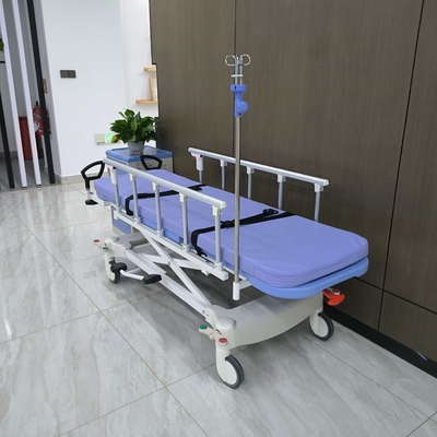 হাইড্রোলিক স্ট্রেচার Hhospital Equipment Medical Patient Trolley ভাঁজযোগ্য রক্ষাকবচ হুইলচেয়ার স্থানান্তর b