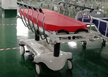 লাল রং এবিএস লাক্সারি স্ট্রেচার হাসপাতাল জরুরী বিছানা, পরিষ্কার করা সহজ
