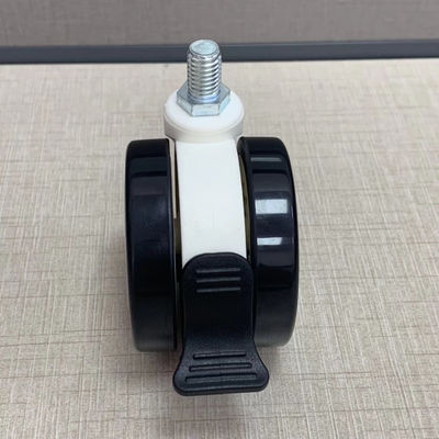 ব্রেক সেন্ট্রাল লকিং সহ PU TPR উপাদান M12X25MM মেডিকেল কাস্টার চাকা