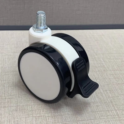 ব্রেক সেন্ট্রাল লকিং সহ PU TPR উপাদান M12X25MM মেডিকেল কাস্টার চাকা